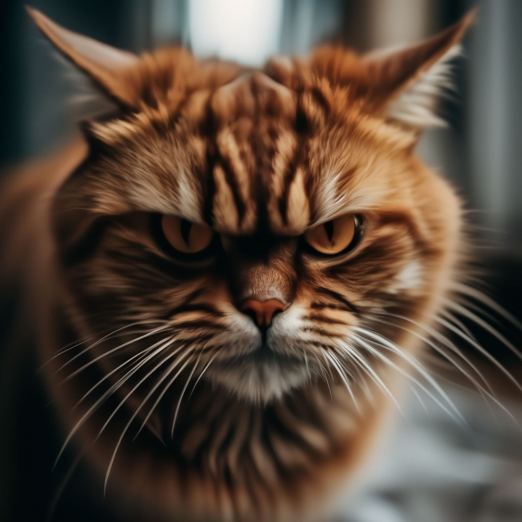 Кот зло фото Злой котик" - картинка создана в Шедевруме