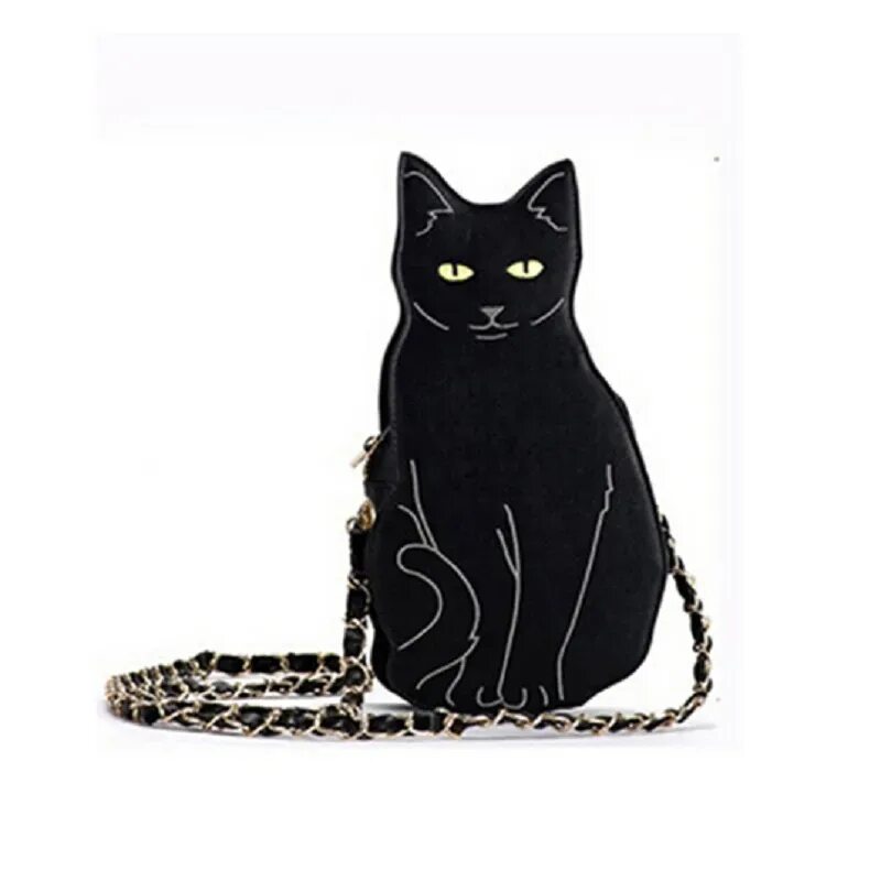 Кота сумочку Cat Bag Modcloth Cat to the Chase Solid Bags Messenger Bags PU Crossbody Bag Cha