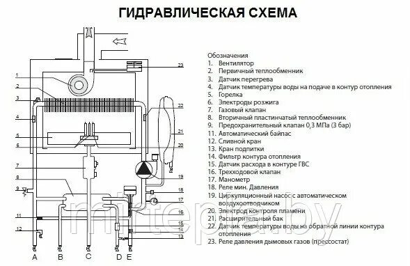 Котел аристон схема подключения Ariston EGIS PLUS 24 FF Газовый котел