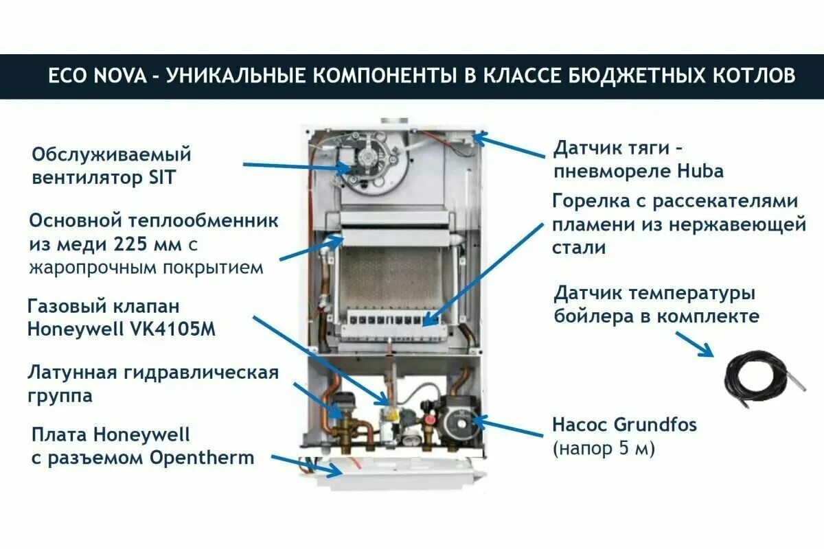 Котел бакси эко нова подключение Котел газовый Baxi ECO Nova 31 F (31 кВт) (100022347) - купить в интернет-магази