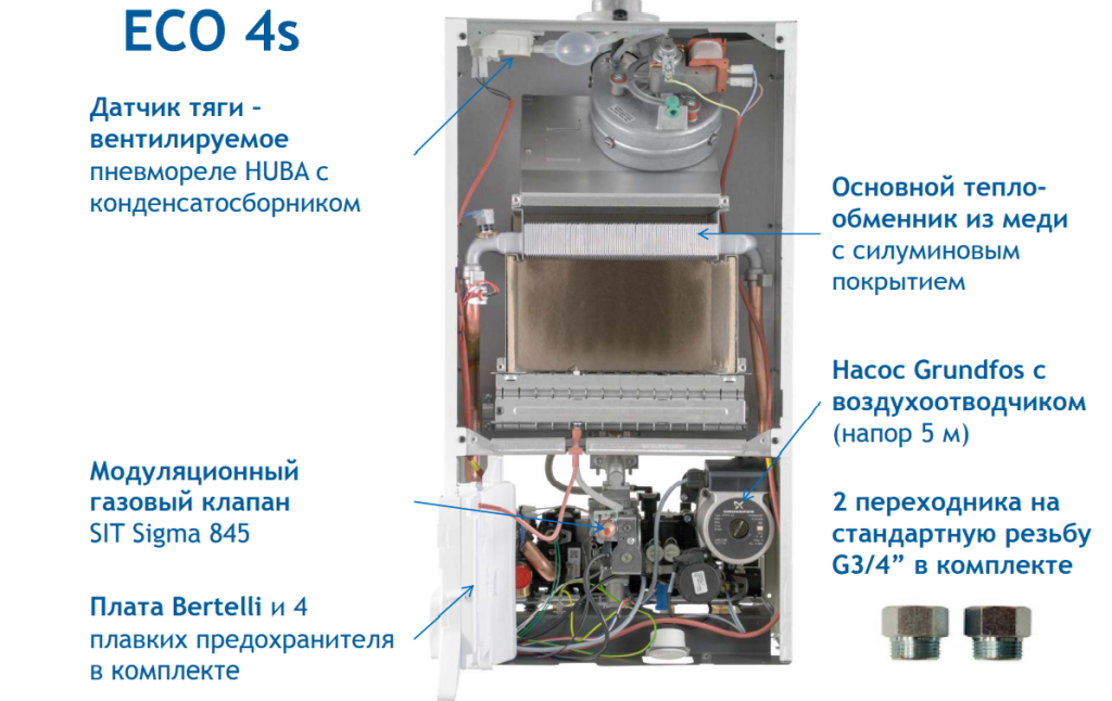 Котел baxi eco 4s подключение Газовый настенный котел Baxi ECO-4S 1.24 F купить в Москве по цене Эко-Элемент