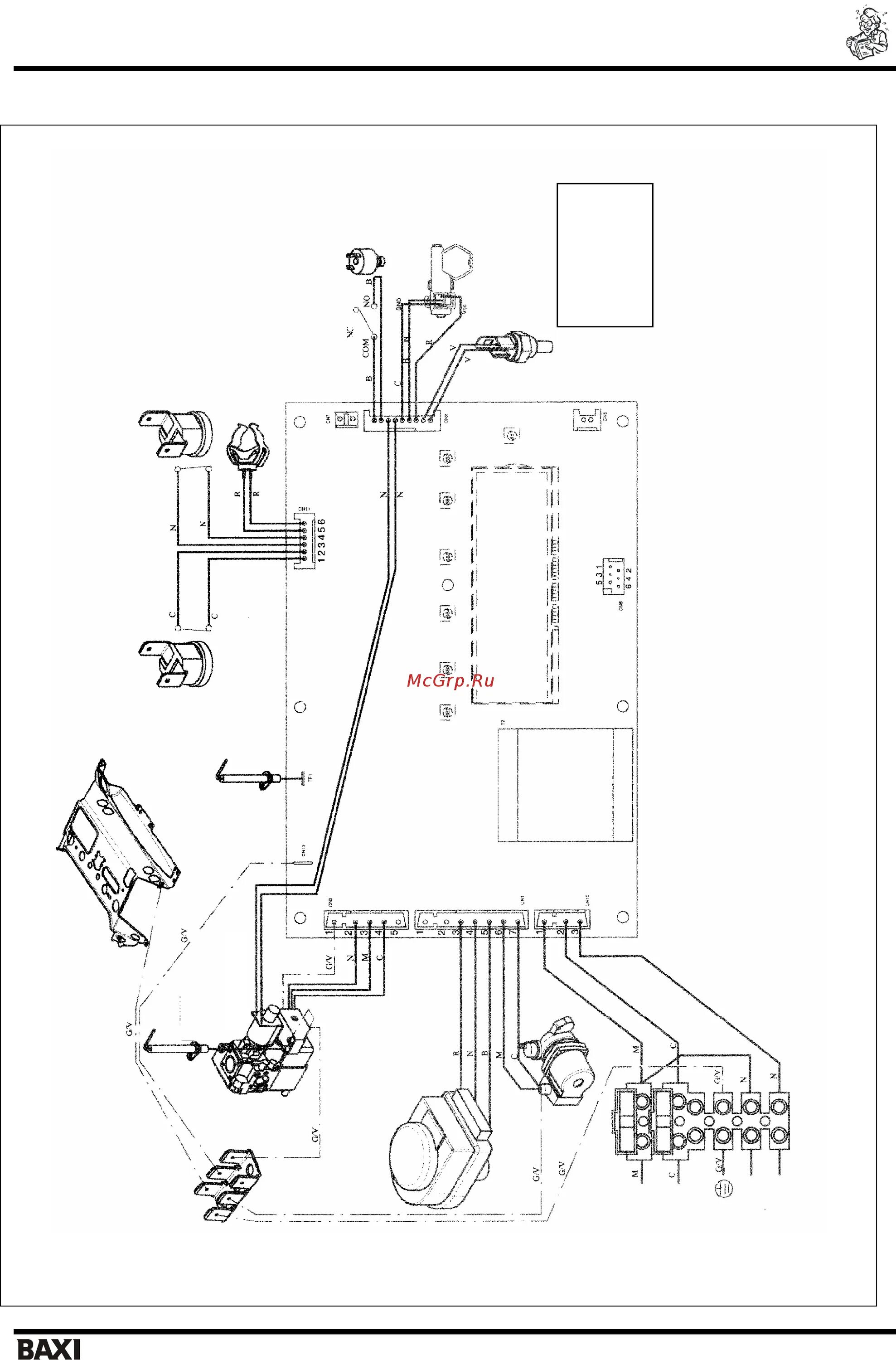 Котел baxi luna 3 схема подключения Baxi LUNA 3 1.310 Fi 34/35 Цвет проводов с голубой м коричневый n черный r красн