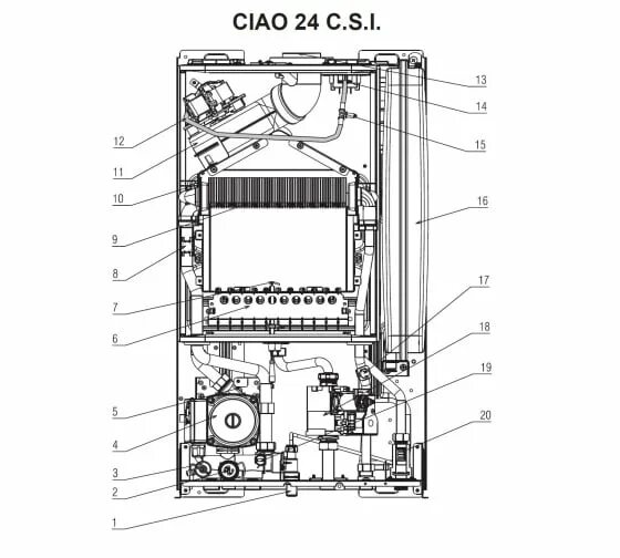 Котел беретта схема подключения Газовый котел BERETTA CIAO 24 CAI 20049246 в Омске купить по низкой цене: отзывы