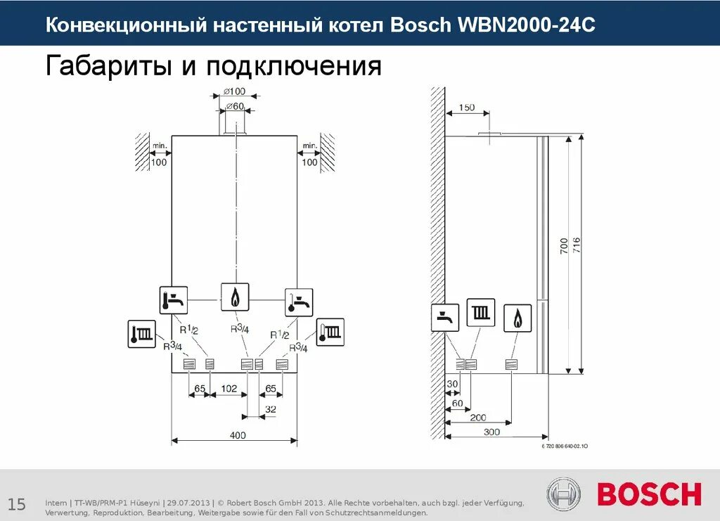 Котел bosch подключение Конвекционные настенные котлы Bosch - online presentation