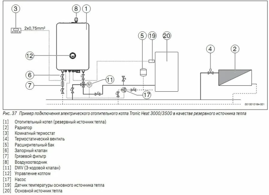 Котел бош схема подключения Электрический котел Bosch Tronic Heat 3500 9 кВт 7738502584 (Бош) одноконтурный 