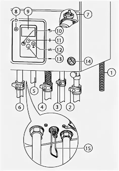 Котел бош схема подключения Газовый настенный котел Bosch Gaz 6000 W