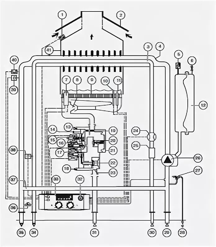 Котел бош схема подключения Двухконтурные котлы Bosch Gaz 4000 W ZWA 24