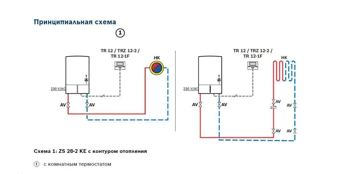 Котел бош схема подключения Подключение термостата к газовому котлу: общие принципы, схема монтажа
