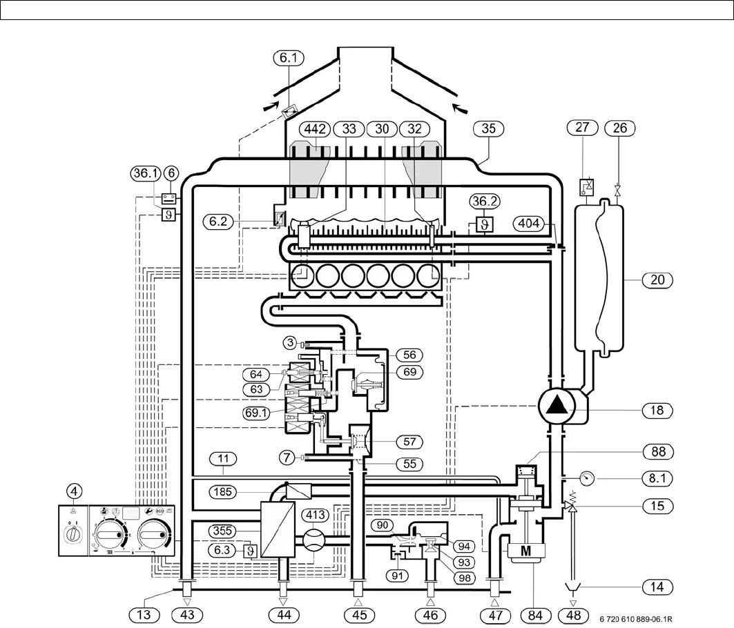 Котел бош схема подключения Manual Junkers ZWN 24-6 KE (page 8 of 36) (Dutch)