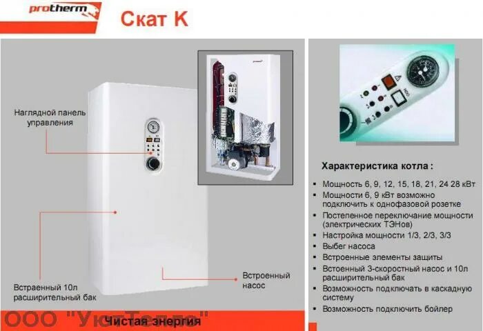 Котел электрический протерм квт подключение PROTHERM Скат 12К 12кВт