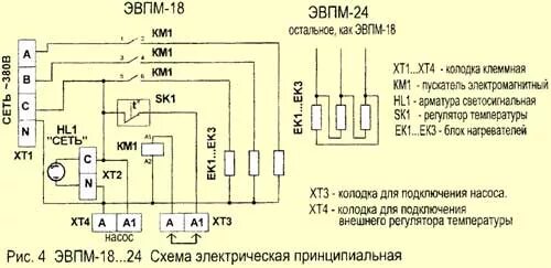 Котел эвпм 3 схема подключения Электроводонагреватель типа ЭВПМ-18 (Электрокотел) Паспорт
