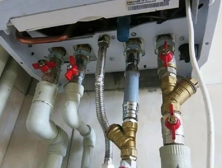 Котел газовый двухконтурный настенный 24 квт подключение Подключение труб отопления к газовому котлу: найдено 84 картинок
