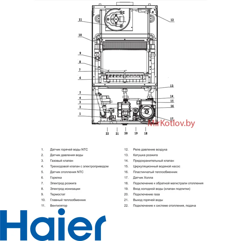 Котел хаер подключение Газовый Котел HAIER L1PB20-18RC1(T) ⭐ Доставка 0 руб