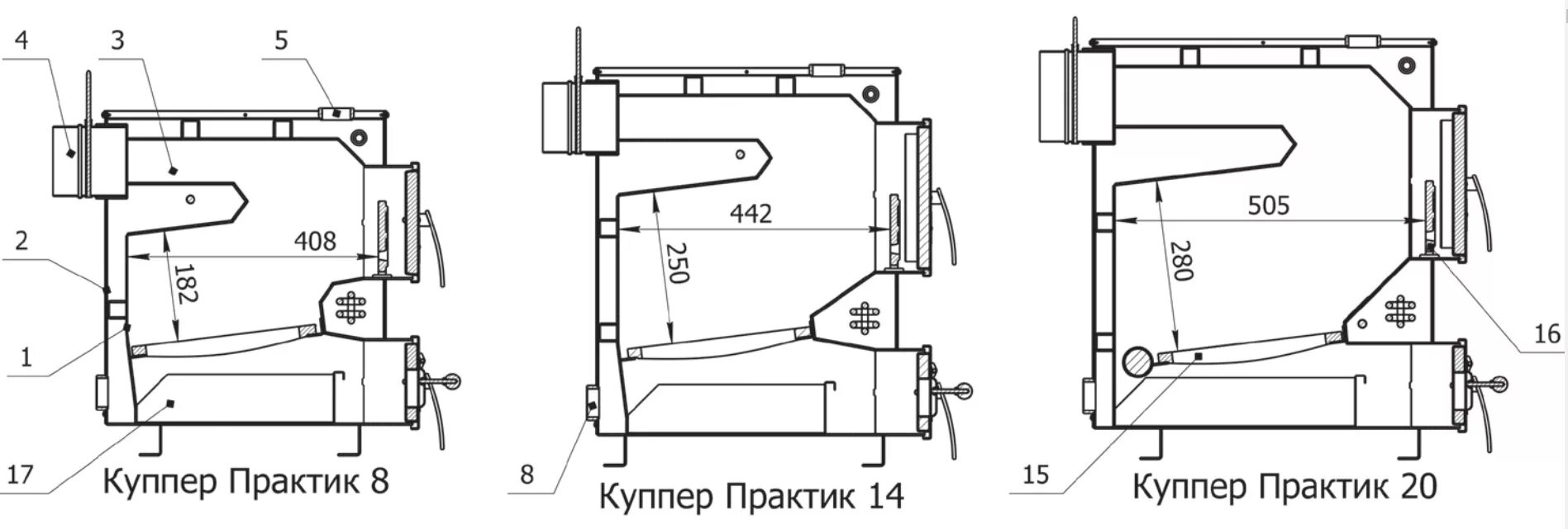 Котел купер практик 14 1.1 схема подключения Котел твердотопливный 20кВт Теплодар КУППЕР Практик 20 купить в Санкт-Петербурге