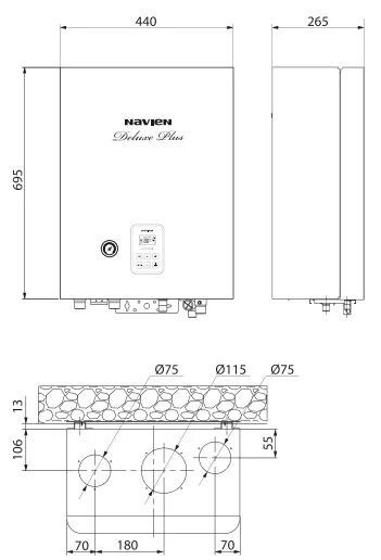 Котел навьен делюкс с 24к схема подключения Navien DELUXE PLUS газовые котлы. Цены, отзывы, описание Каталог оборудования Са