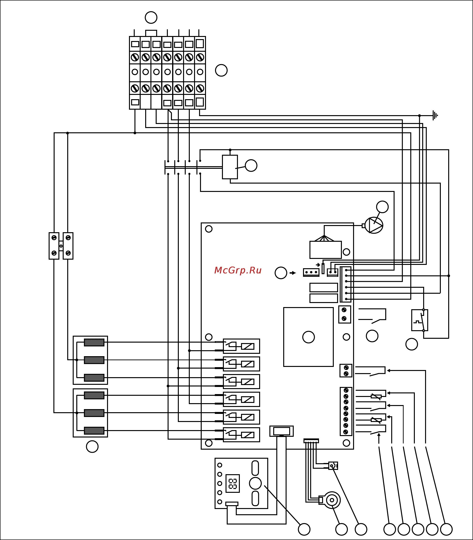 Котел отопления havien схема подключения Vaillant eloblock ve 14 10009377, 14 квт 25/36 D схема электрических соединений 