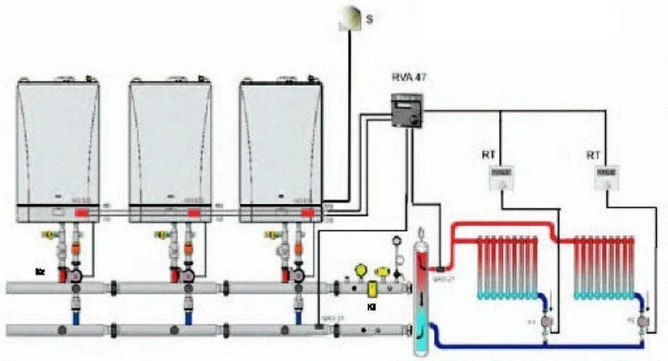 Котел подключение каскадом Картинки ПОДКЛЮЧЕНИЕ КОТЛА BAXI ECO 4S