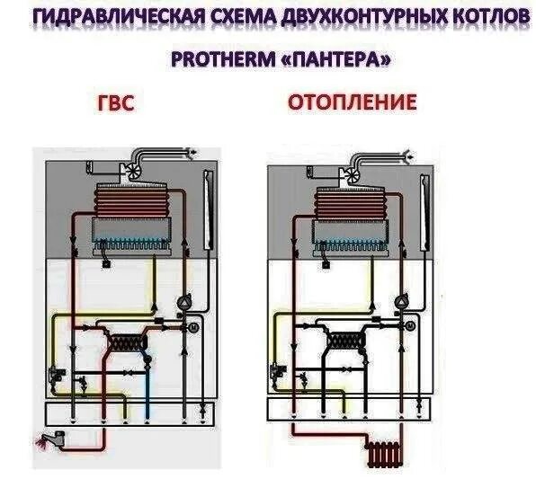 Котел протерм пантера схема подключения Двухконтурный газовый котел Protherm: устройство прибора для отопления дома, акт