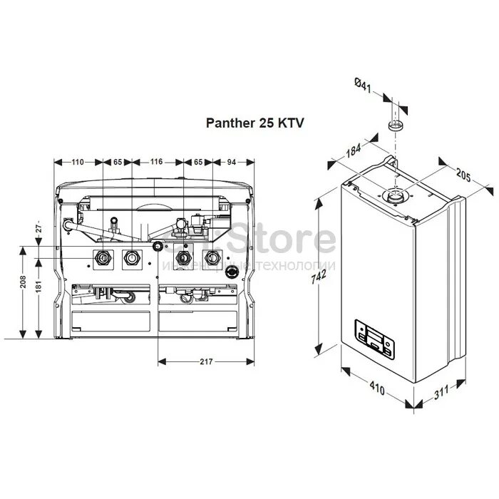 Котел протерм пантера схема подключения Газовый настенный котел Protherm Пантера 25 KTV