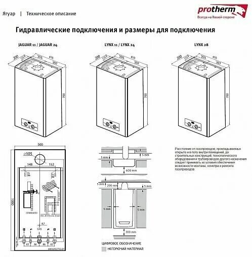 Котел протерм рысь схема подключения Конвекционный газовый котел Protherm Ягуар 11 JTV, 11 кВт, двухконтурный - купит