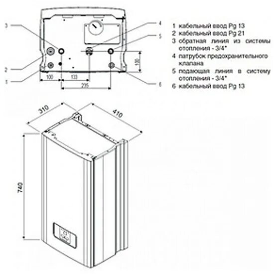 Котел протерм скат 9 подключение Котёл электрический Protherm Скат 6 kW настенный 0010008951 - купить по низкой ц