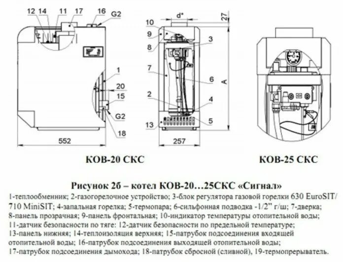 Котел сигнал схема подключения термогенератора Котел газовый Сигнал КОВ 20 СКВс, TGV - купить в интернет-магазине по низкой цен