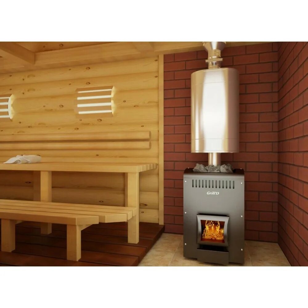 Котел в бане фото GRILL`D Optima 150 short black - купить по выгодной цене в Санкт-Петербурге Зака