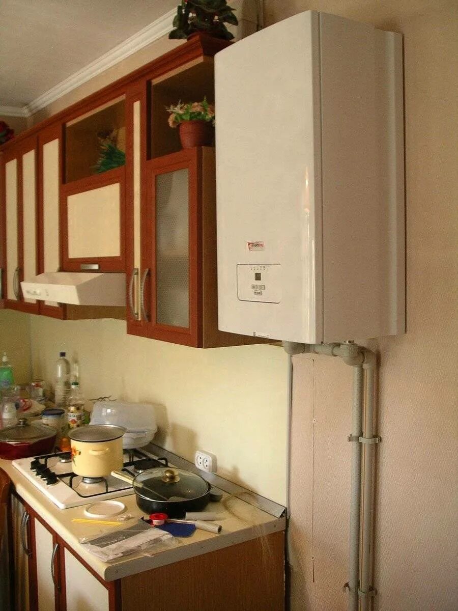 Котел в кухне частного дома фото Дизайн кухни с газовым котлом: установка, дизайн - 75 фото