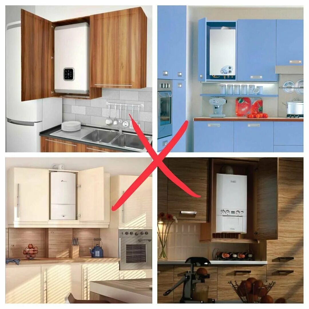 Котел в кухне частного дома фото Как спрятать газовый котел, напольный или настенный? выбор места: на кухне или в
