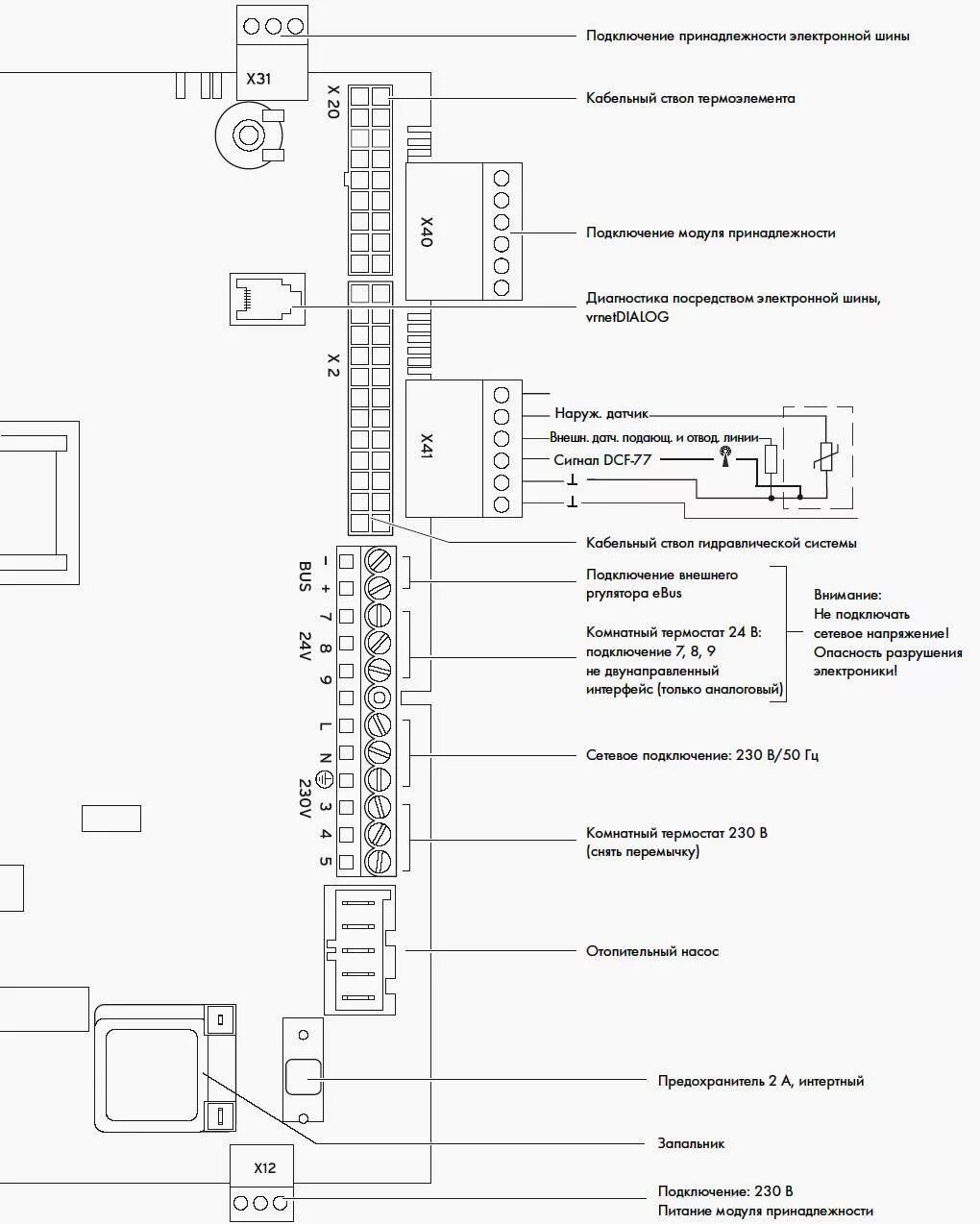 Котел vaillant схема подключения Управление и обслуживание котлами Vaillant Turbotec / Atmotec