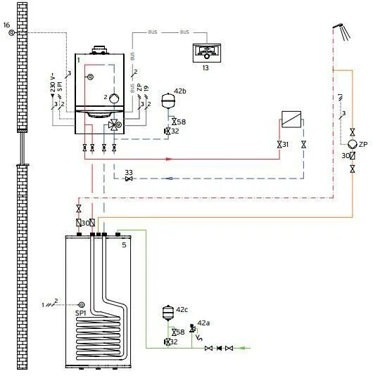 Котел vaillant схема подключения Настенные Двухконтурные купить в Алматы недорого