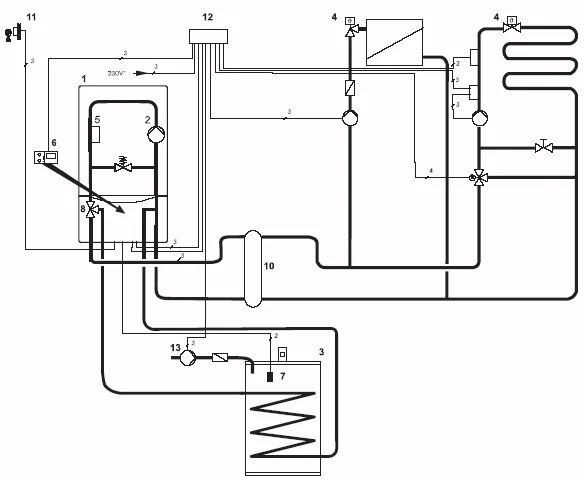 Котел vaillant схема подключения Бойлер косвенного нагрева Vaillant VIH CK 70 / Бойлеры косвенного нагрева.