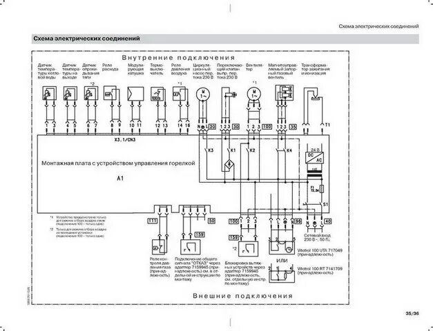 Котел висман 100 схема подключения Котёл Viessmann VITOPEND 100 горит авария