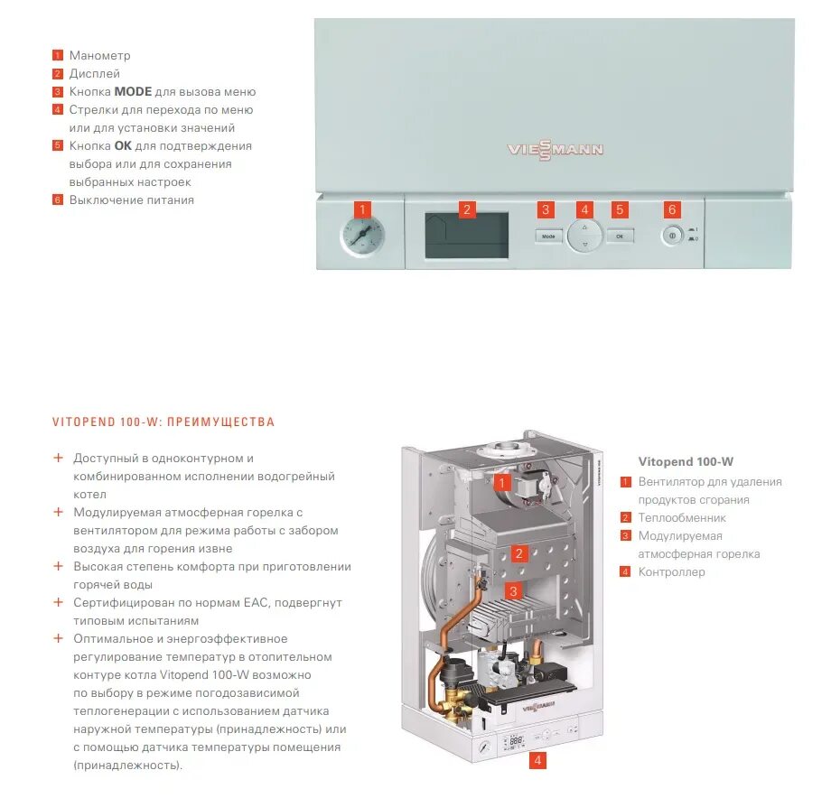 Котел висман витопенд 100 схема подключения Газовый котел Viessmann Vitopend 100 - 24 кВт turbo A1JB купить в Минске - цены,