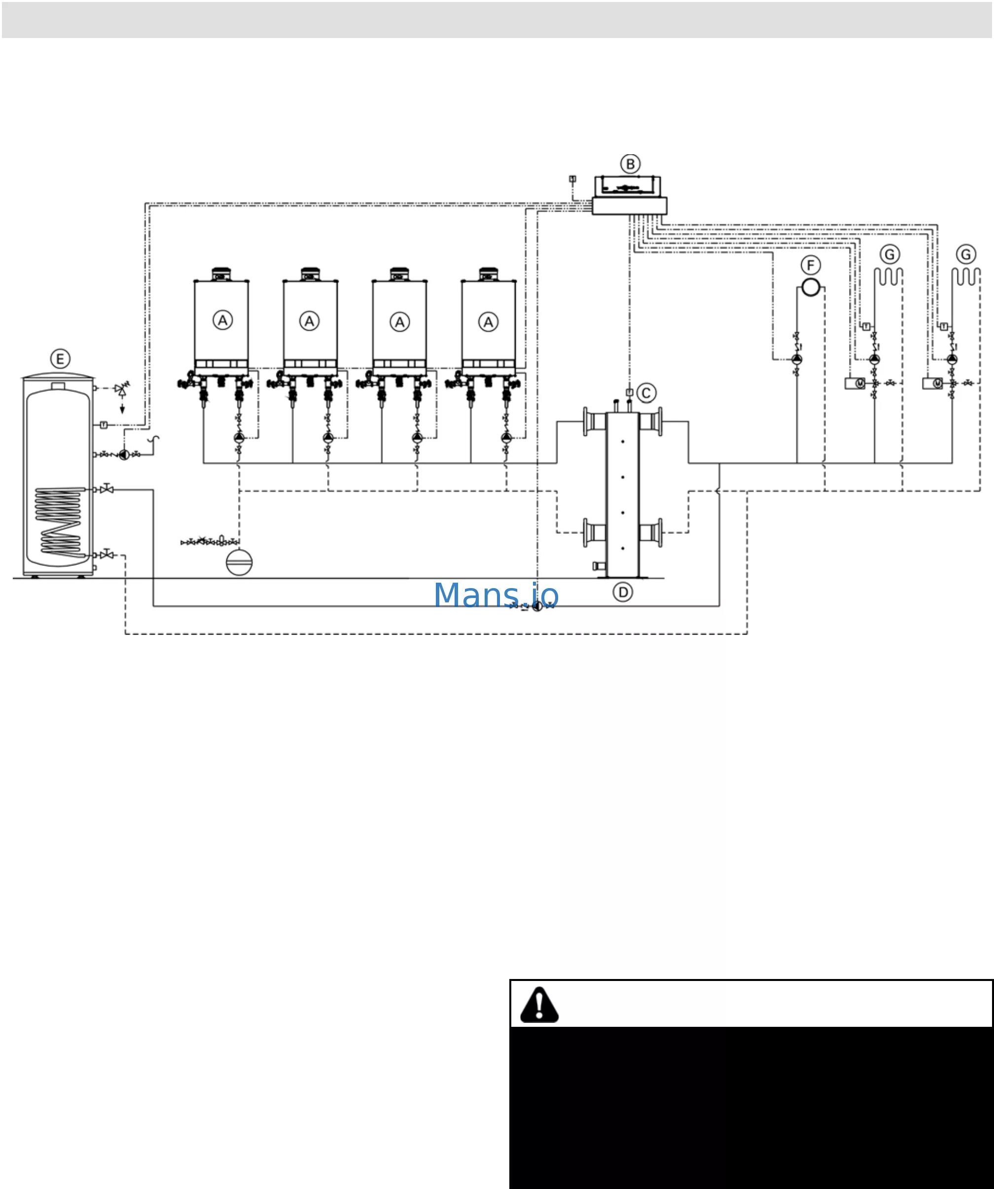 Котел vitopend 100 схема подключения Viessmann Vitodens 200-W, B2HA 80 41/60 System layout 9