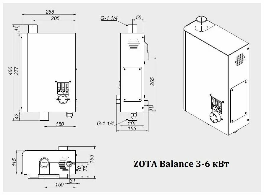 Котел зота 9 подключение Котел электрический 3 кВт Zota "Balance" - купить по выгодной цене на Яндекс Мар