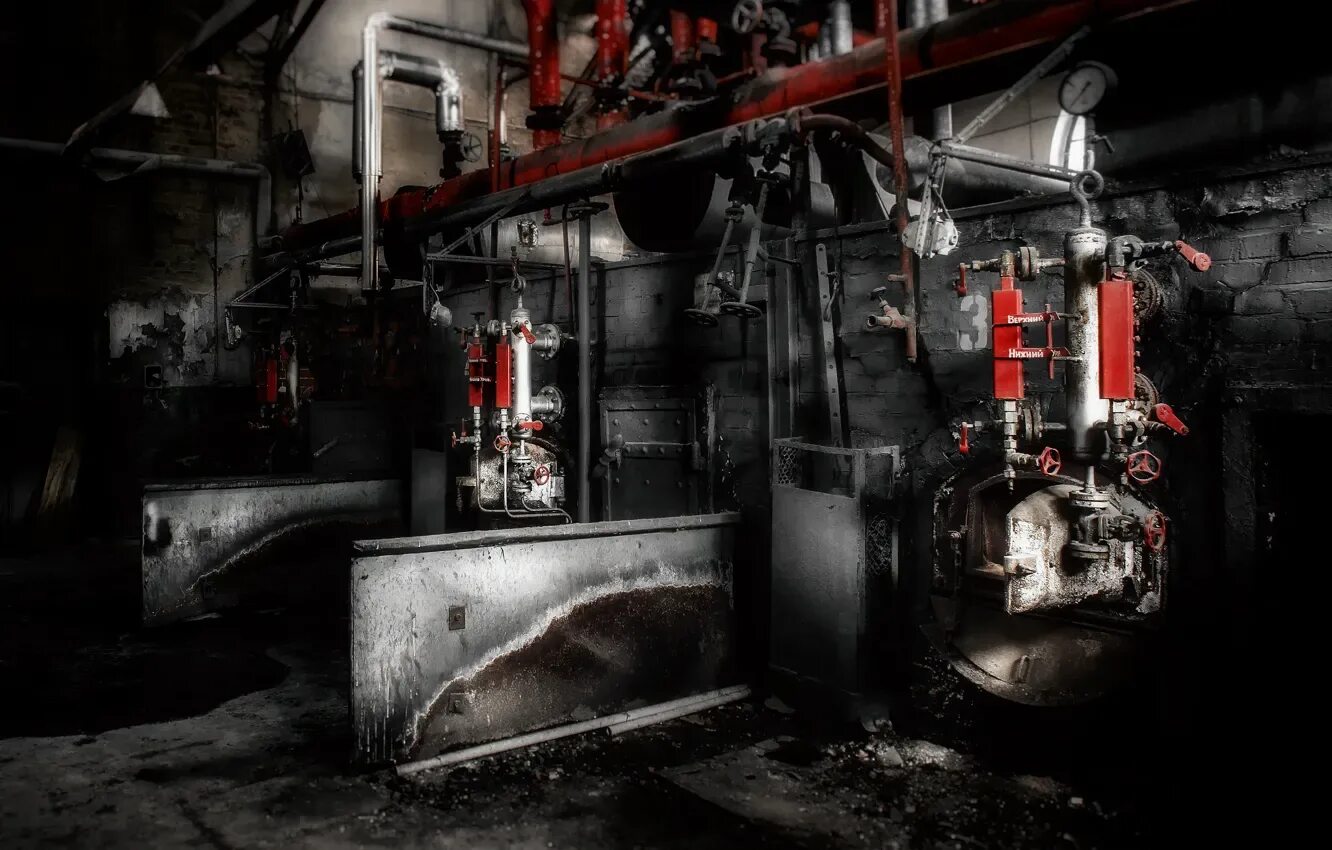 Котельная внутри фото Обои decay, abandon, boiler room на телефон и рабочий стол, раздел интерьер, раз