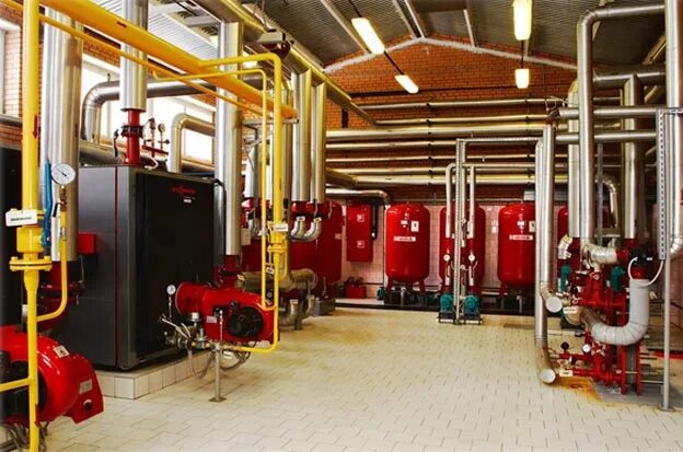 Котельные установки фото Монтаж промышленной газовой котельной - Монтаж инженерных систем