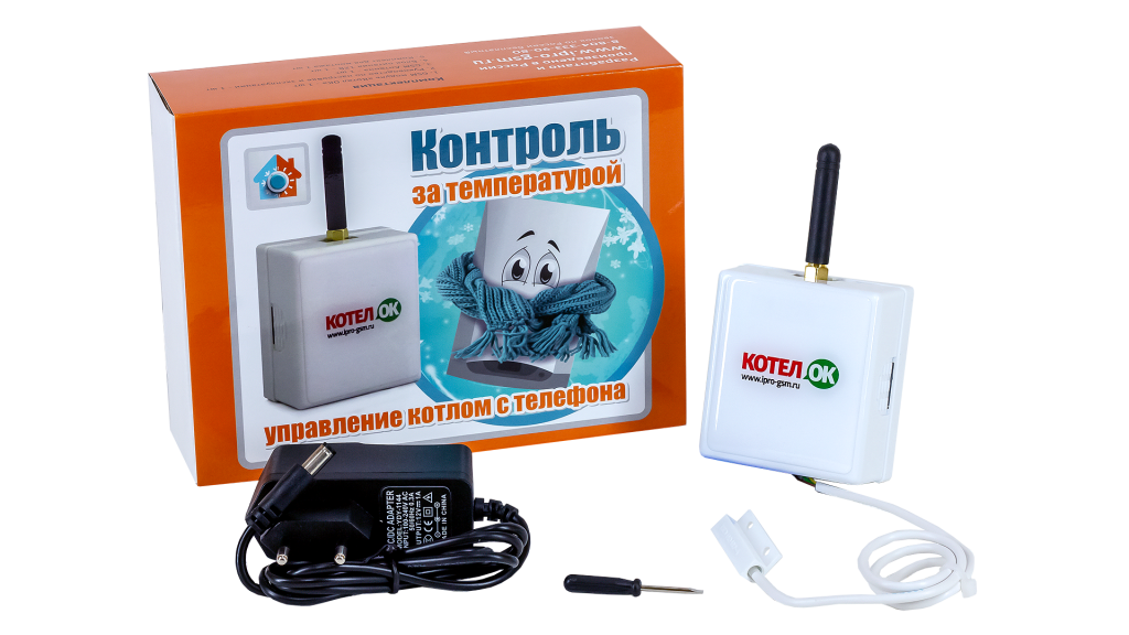 Котелок подключение gsm модуль к котлу GSM модуль КотелОК с беспроводным термодатчиком купить в Казани по низкой цене