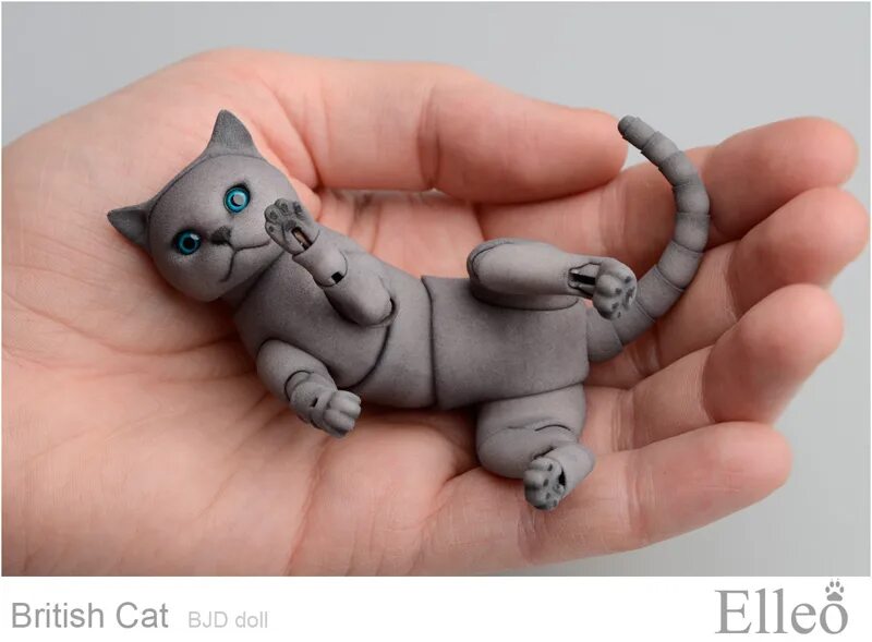 Котенок из пластилина фото BJD-club * Просмотр темы - Реалистичная Шарнирная Кошка