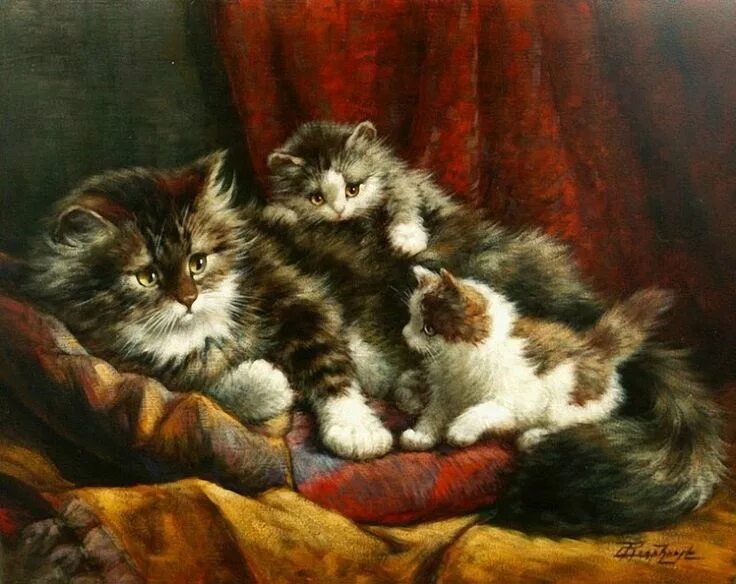 Котенок картина фото котята - Схемы вышивки - Nat6 - Авторы - Портал "Вышивка крестом Katzen kunst, K