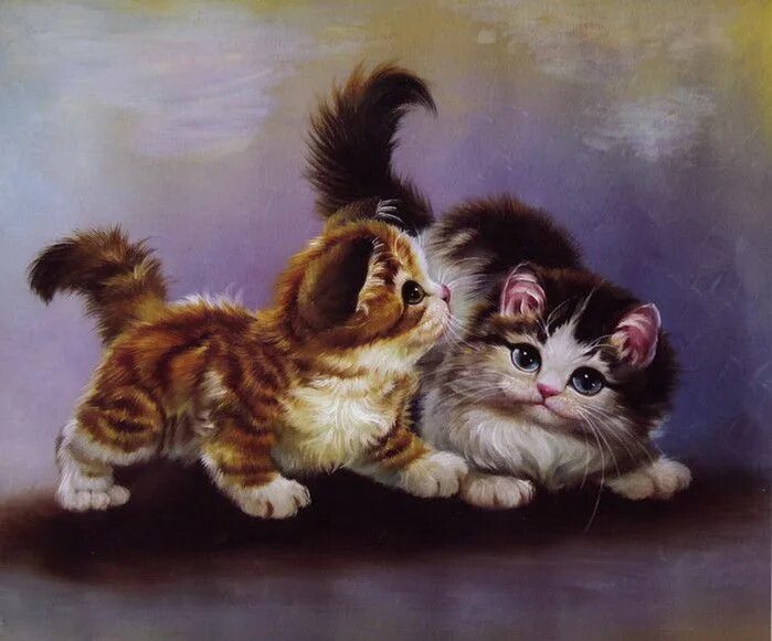 Котенок картина фото ЯРКИЙ МИР ТВОРЧЕСТВА! - Китайская живопись( 2 фото в день) OK.RU Кошачий эскиз, 