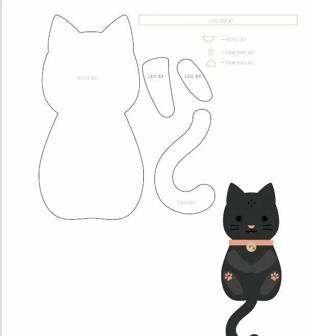 Котенок своими руками выкройка Pin by Orloff on фетр Felt cat, Felt animals, Felt animal patterns