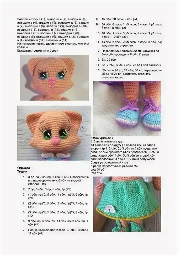 Котенок связанный крючком описание и схема Бесплатная схема вязания кошки крючком + схема одежды - Умелки Вязание шляп, Схе