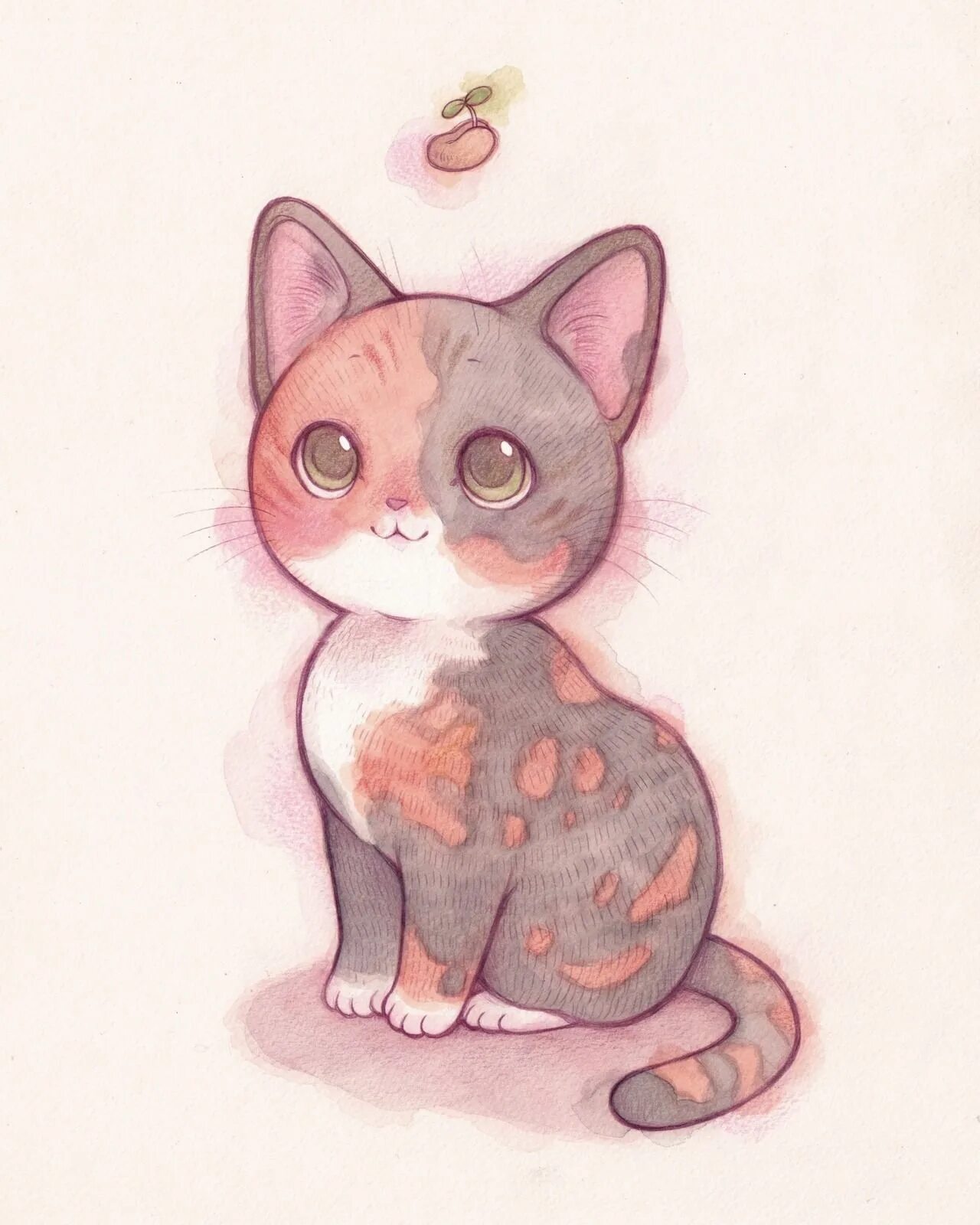 Котик фото милый рисунок Cat Portraits by Lindsay Campbell Cartoon clip art, Cute animal drawings, Cats i