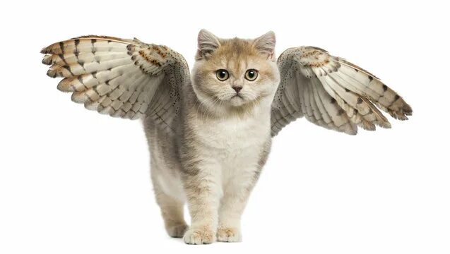 Котик с крылышками фото Cat With Wings Изображения: просматривайте стоковые фотографии, векторные изобра