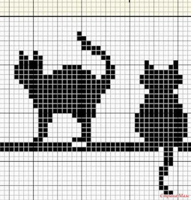 Котик спицами схемы Кошечки, котейки, кошапурики-многооооо ооооо)-1 Модели стежков, Стежки для вышив