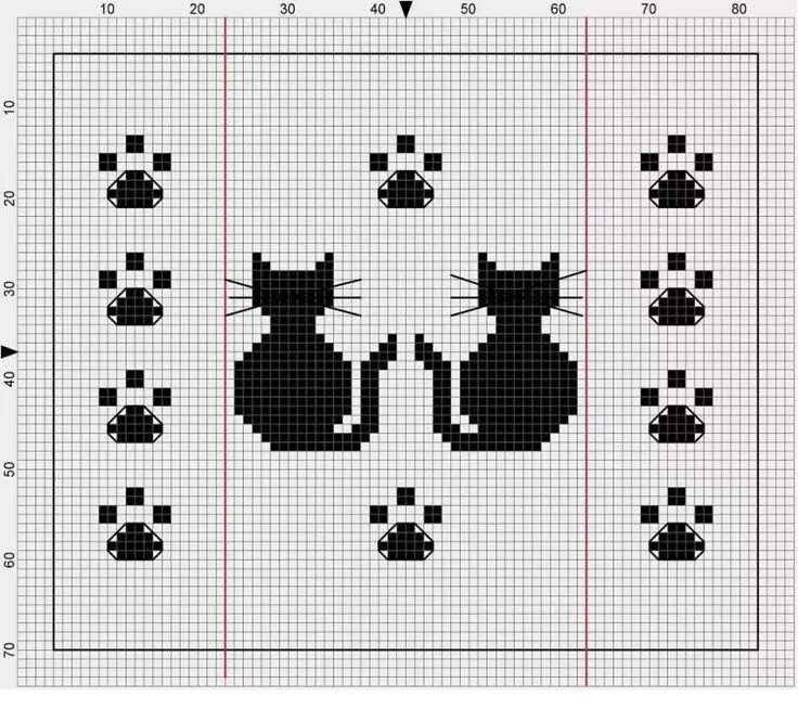 Котик спицами схемы Pin by rabia on Şablonlar 2 Cat cross stitches, Cat cross stitch pattern, Cross 