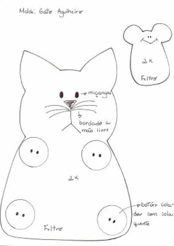 Котик своими руками выкройки PASO A PASO CON JEANNINE: guarda tijeras moldes Gatos de trapo, Gatos de tela, G