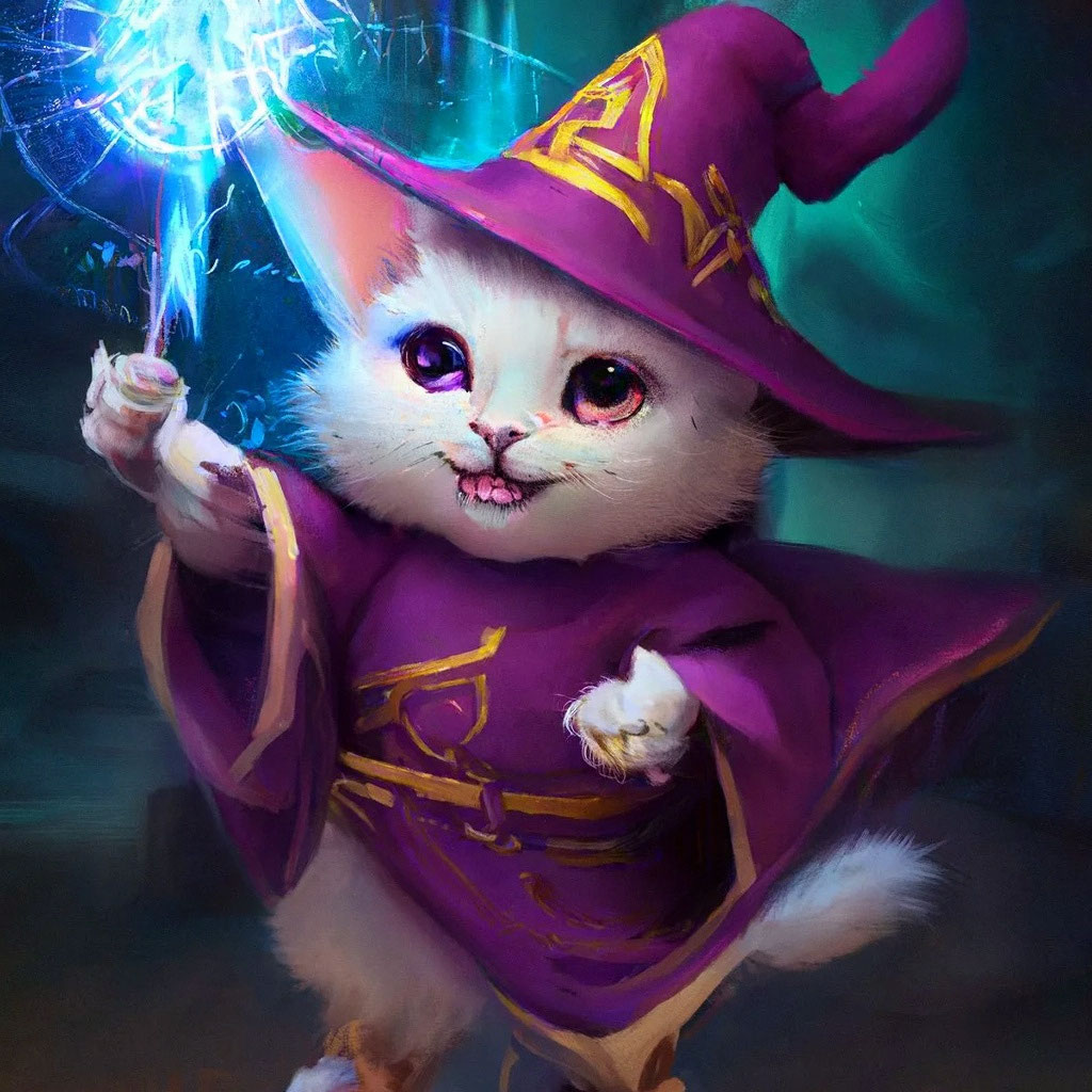 Котик волшебник фото "The kitten is a wizard" - image created in Shedevrum
